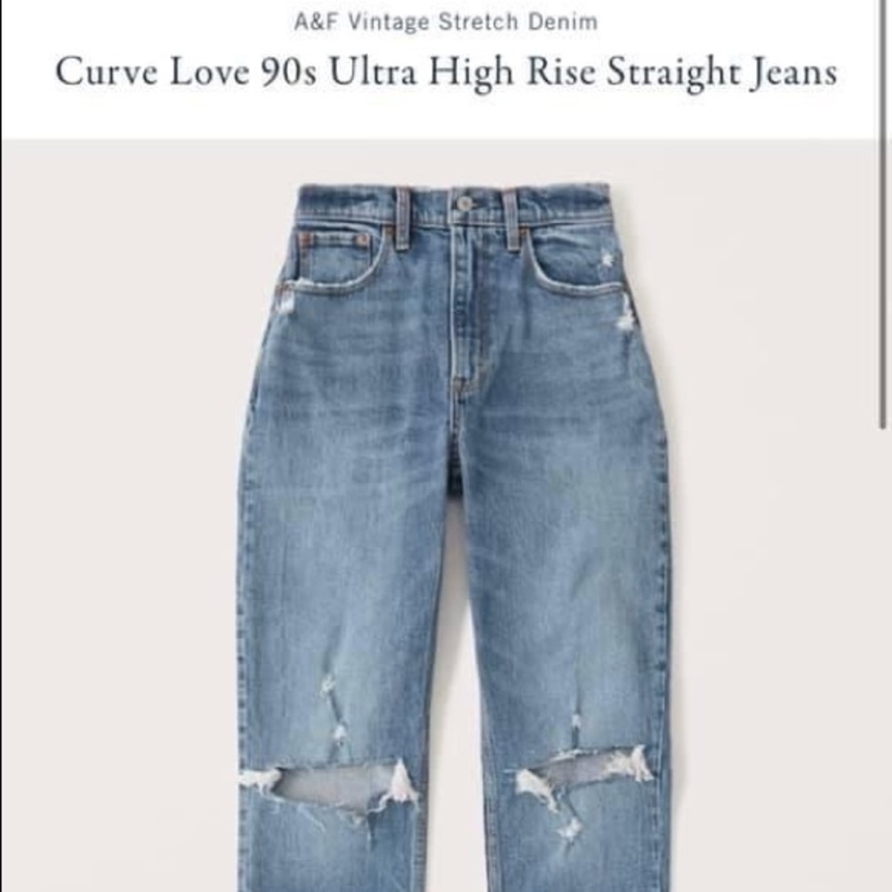 Abercrombie curve love 90s ultra high rise straight jean
